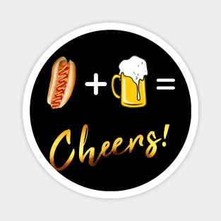 Beer and hotdog Magnet